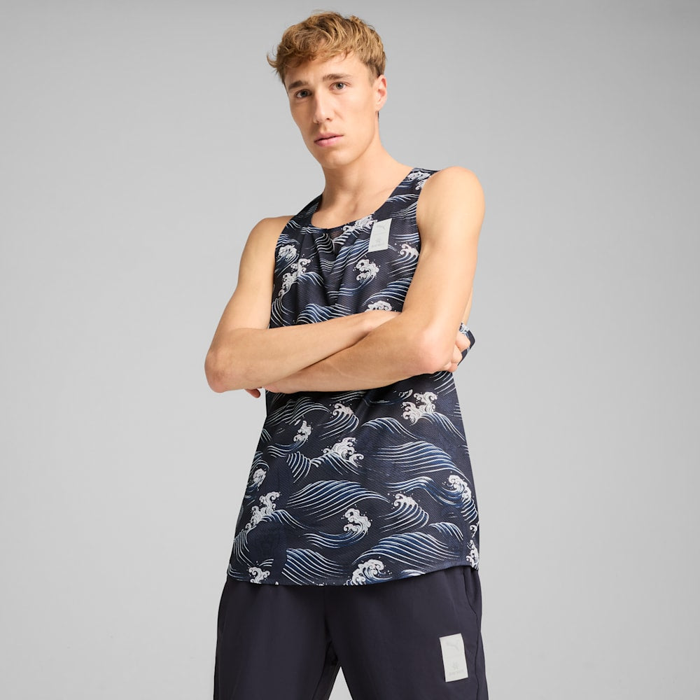 Puma X Saysky Singlet AOP New Navy (Mens) - Frontrunner Colombo